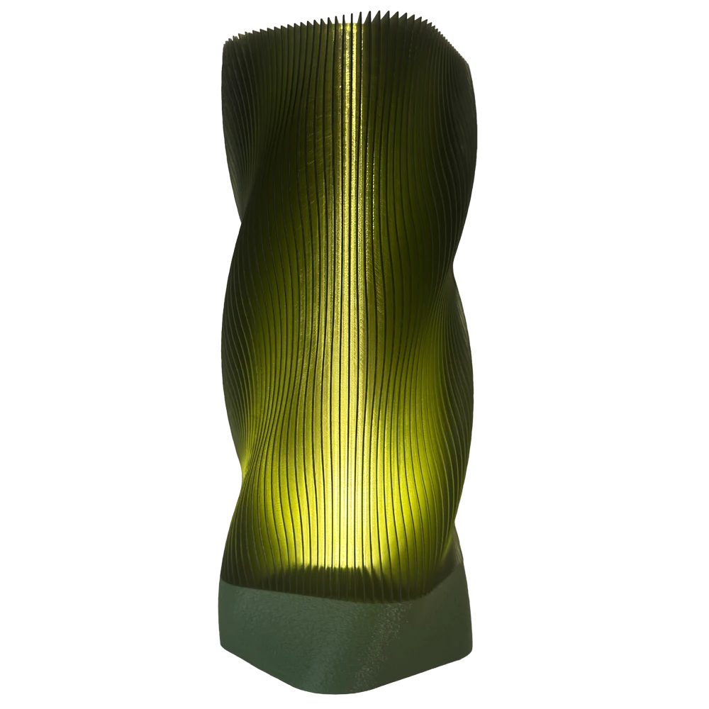 Wavy Portable Table Lamp - Green Translucent