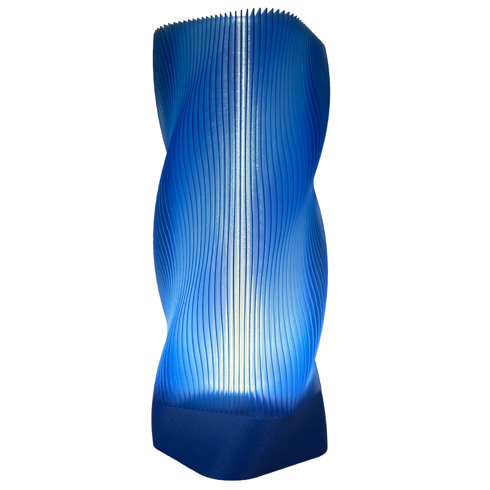 Wavy Portable Table Lamp - Blue Translucent